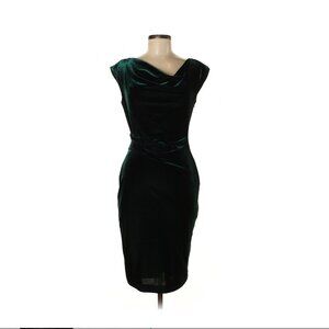 Vince Camuto Green Velvet Cocktail Dress